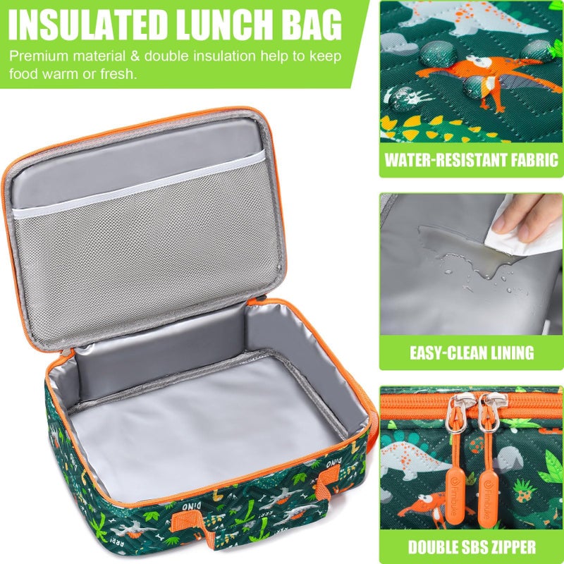 Fimibuke Kids Bento Snack Lunch Box with 4 Compartment, Insulated Bag, Stainless Steel Vacuum Food Jar, Ice Pack, Utensils Set, Birthday Gift for Age 3-12 Back to School Toddler Girl Boy - Image 5