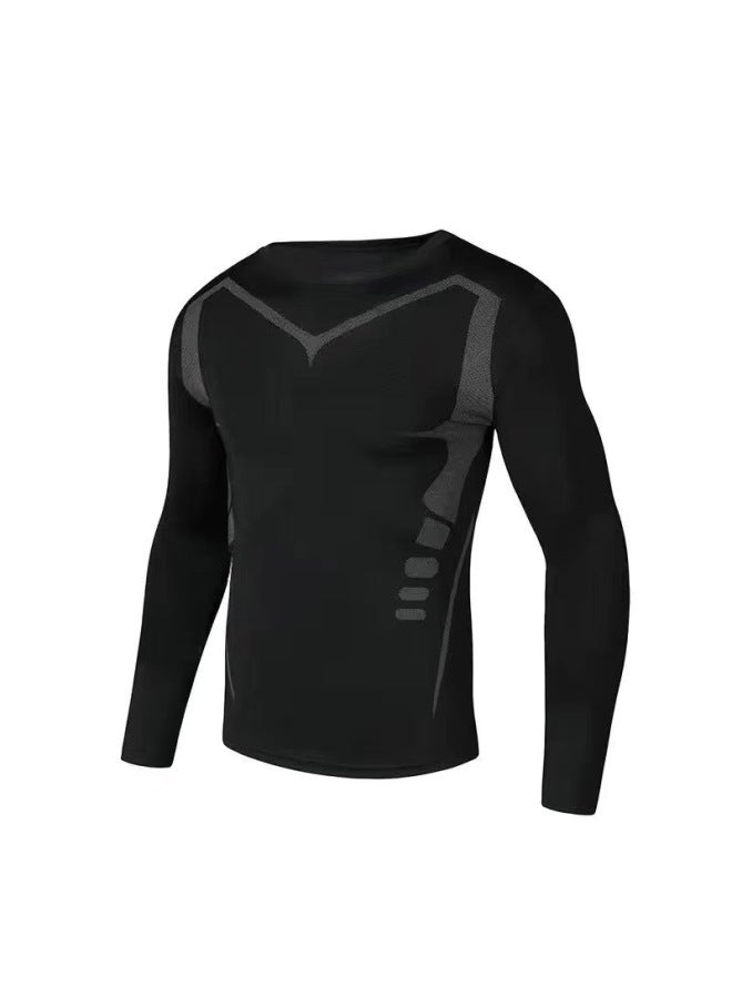 Loquat Swimsuit Men's Top Anti-embarrassment Adult Swimming Diving Suit Suit Summer Men's Swimming Trunks Men's Full Body Sun Protection Long Sleeve-Color:Science Fiction Long Sleeve- - Image 1