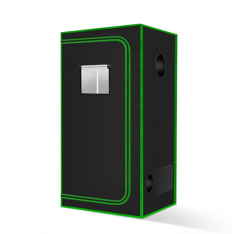 MELONFARM 2x2 Grow Tent, 24"x24"x63'' High Reflective 600D Diamond Mylar Canvas with Observation Window and Floor Tray for Hydroponic Indoor Plant Growing - Image 1