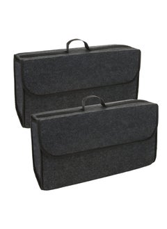 Car Boot Organiser Storage, 2 Pack Car Trunk Organizer, Small Car Trunk Boot Bags Box with Velcro Non Slip Car Accessories Declutter Tools Trunk Boot Tidy Storage Case for vw All Vehicles