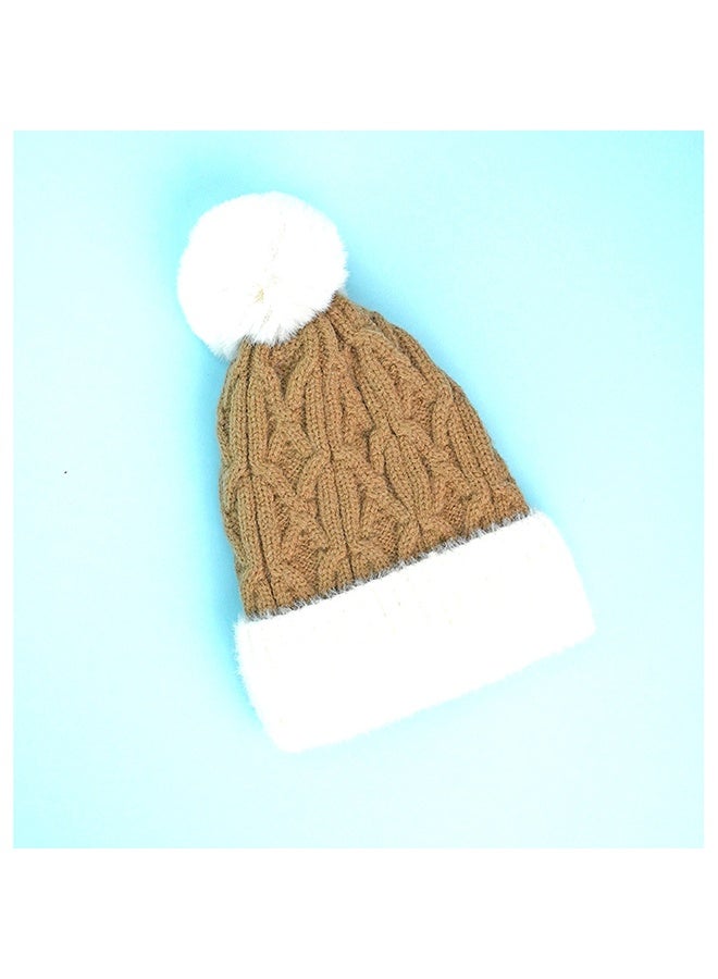 LITTLE SURPRISE BOX Brown Santa Christmas Themed Woolen Winter Cap Beanie For Kids - Image 4