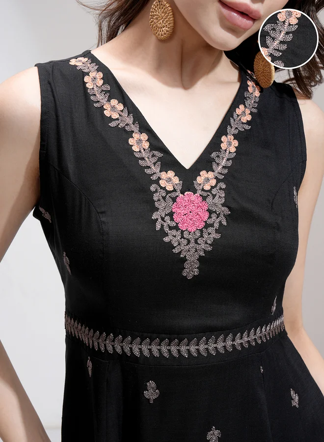 Vishudh Floral Embroidered Dress