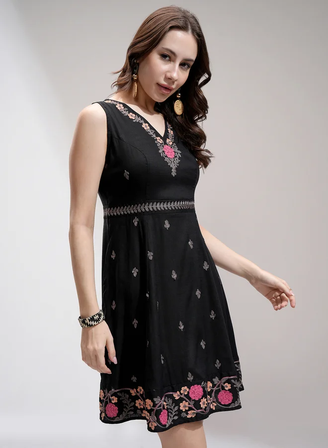 Vishudh Floral Embroidered Dress