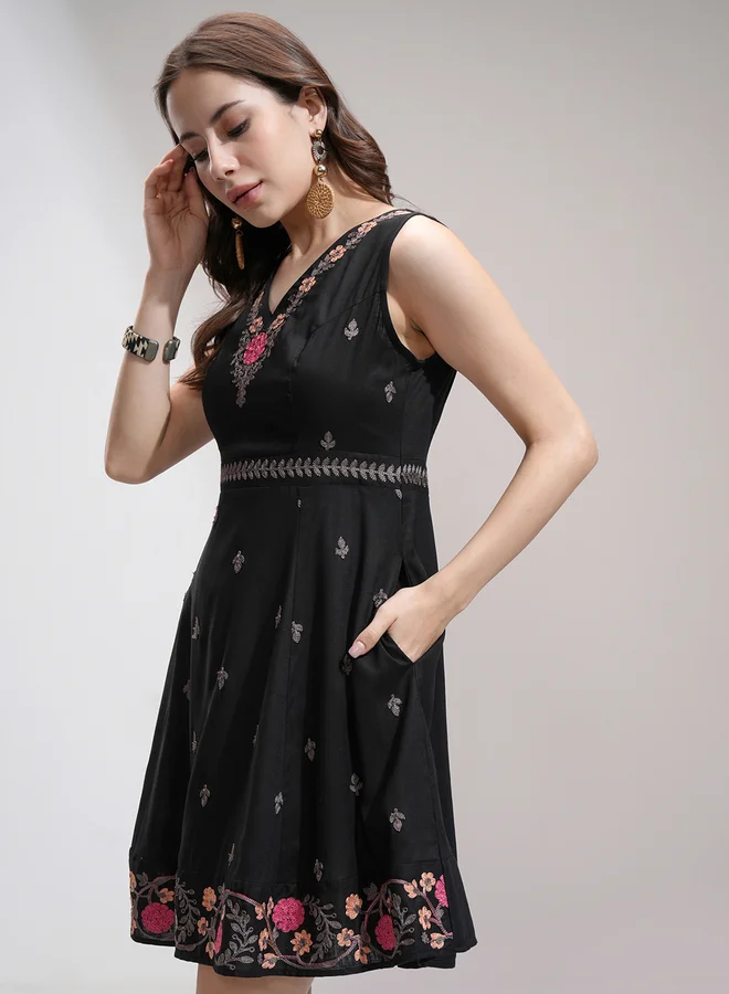 Vishudh Floral Embroidered Dress