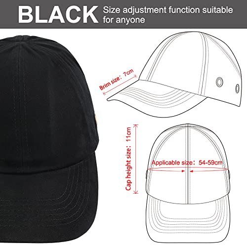GREEN DEVIL Safety Bump Cap Baseball Hat Style Lightweight Head Protection Cap Hard Hat for Men Women (Classic Black) - Image 5
