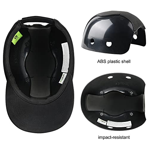 GREEN DEVIL Safety Bump Cap Baseball Hat Style Lightweight Head Protection Cap Hard Hat for Men Women (Classic Black) - Image 2