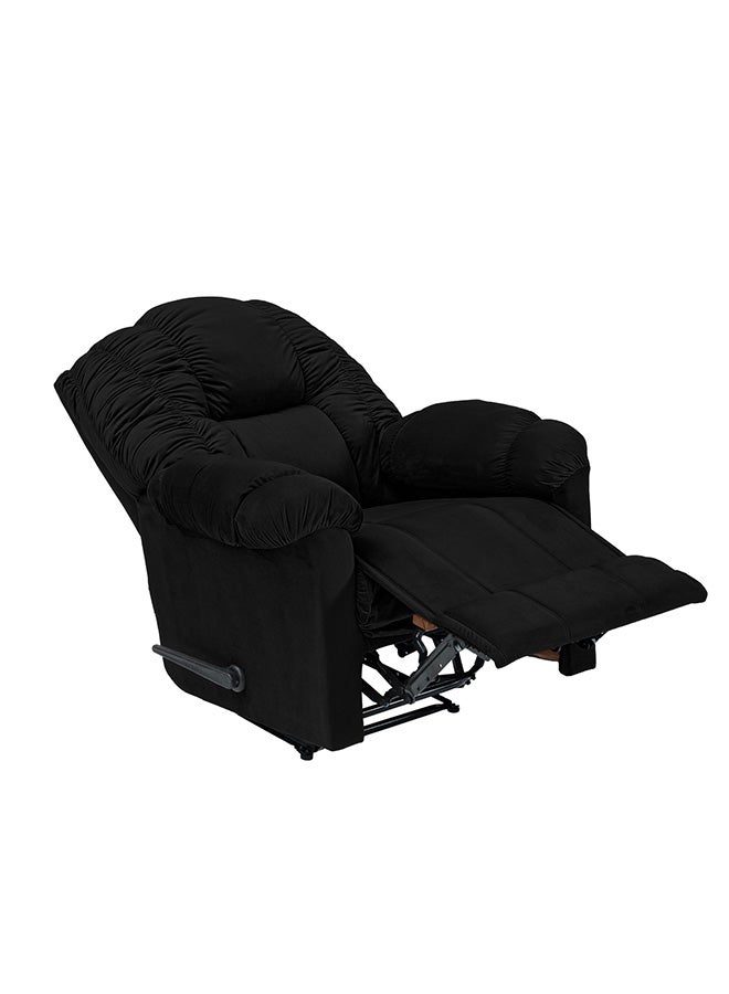 باك كومفرت كومفي تيشير | كرسي استرخاء منجد بالمخمل - أسود - 90×80×105 سم - Image 5