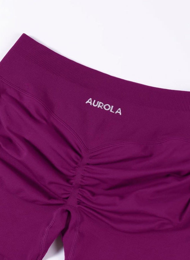 AUROLA Influence Workout Shorts for Women,2.5 3.5 4.5 5.5 6.5 No Roll Up Squat Proof Scrunch Seamless Compression Gym Short, Magenta, XL - Image 3