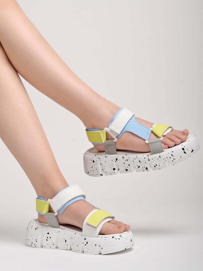 Shoetopia صندل كعب ويدج للنساء من شوتوبيا - Image 1