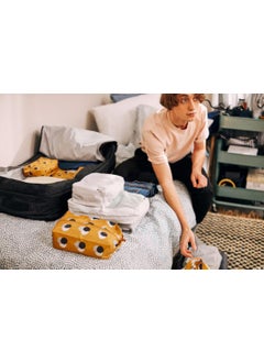 Graidient span Graidient span ikeaa RENSARE Clothes bag set of 3 check patterngrey black  - Image 5
