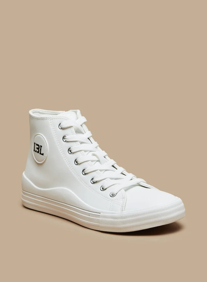 ال بي ال من شو اكسبرس Mens Solid High Top Casual Sneakers With Zip Closure By Shoexpress