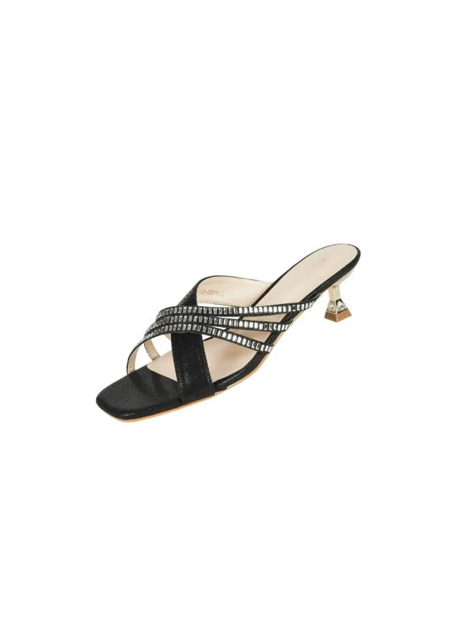 ZAYNA 221-215 Zayna Ladies Kitten Heel Sandals 2G9183-531 Black