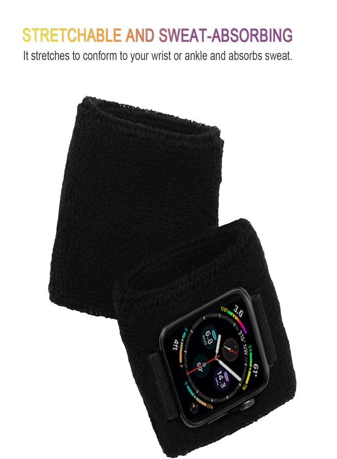 IFCASE Sport Sweatband Wrist/Ankle Band for Apple Watch 49mm 45mm 44mm 42mm iWatch Series Ultra 8 7 6 5 4 3 SE, Unisex Wristband/Ankleband (L) - Image 2