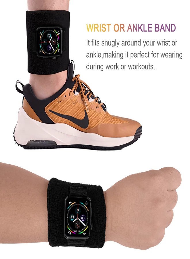 IFCASE Sport Sweatband Wrist/Ankle Band for Apple Watch 49mm 45mm 44mm 42mm iWatch Series Ultra 8 7 6 5 4 3 SE, Unisex Wristband/Ankleband (L) - Image 3