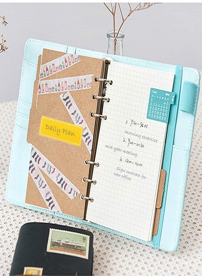Harphia A5 Index Paper for Budget Binder, 8.19x5.9, 5 Sheets per Set, Total 3 Sets in 3 Colors per Pack for 6 Holes Filofax 6 Ring Binder(Harphia, DIYD-013-A5-Mix) - Image 5