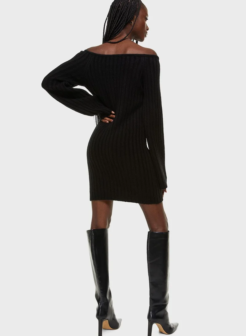 H&M Ribbed Knitted Dress