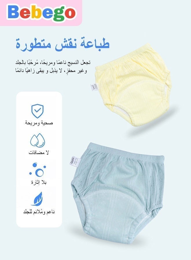 بيبيجو 6 قطع من قماش التدريب القابل للغسيل للأولاد الصغار – حفاضات قماشية وقابلة للتهوية مع بطاقات مقاومة للتسرب، ألوان متعددة، قماش تدريب، لأولاد الصغار، لجميع الفصول - Image 2