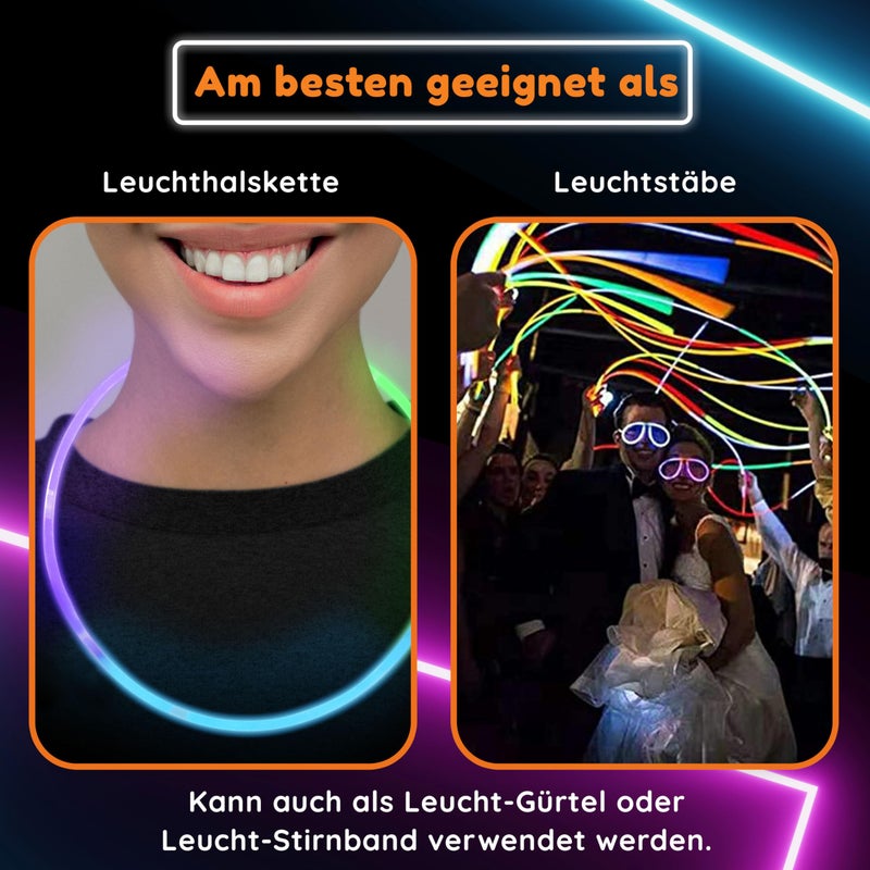 Glow Fever Glow Sticks Bulk 100ct 22'' Glow Necklaces with Connectors, Neon Light Sticks for Party Festivals Raves Concert Birthday Wedding, Multicolor - Image 5
