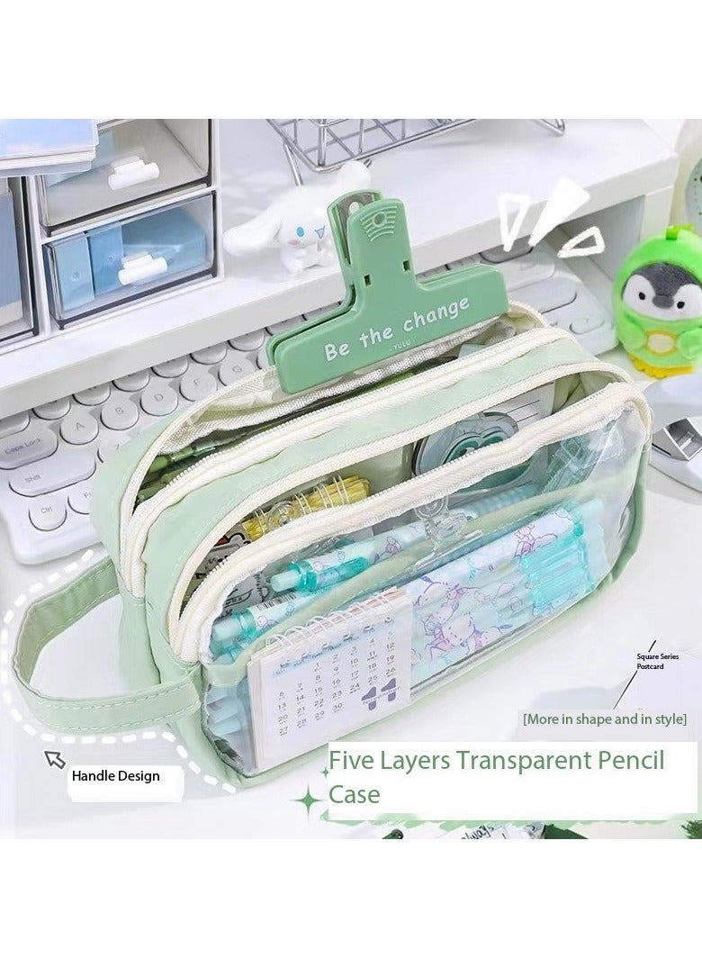 general Large Capacity Transparent Pencil Case, Pencil Case, Simple Stationery Case - Image 1