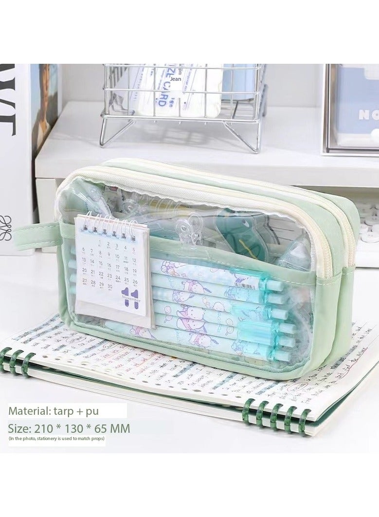 general Large Capacity Transparent Pencil Case, Pencil Case, Simple Stationery Case - Image 2