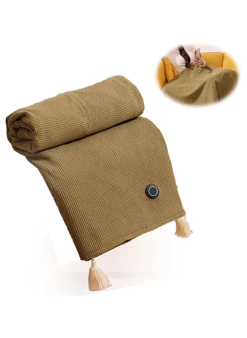 General Heated Blanket Washable Portable USB Heated Blanket Shawl Wearable Cordless for Outdoors USB Operated Camping Heated Blanket Softness Heated Poncho Blanket for Women  - Image 1
