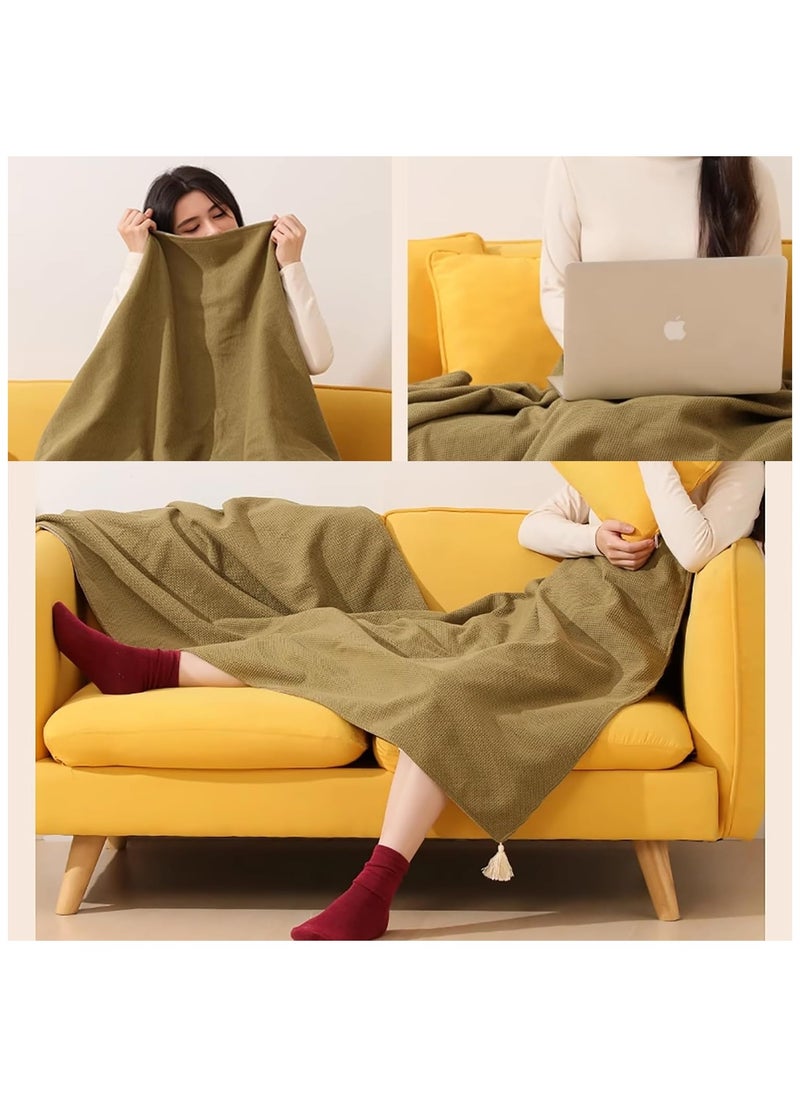General Heated Blanket Washable Portable USB Heated Blanket Shawl Wearable Cordless for Outdoors USB Operated Camping Heated Blanket Softness Heated Poncho Blanket for Women  - Image 2