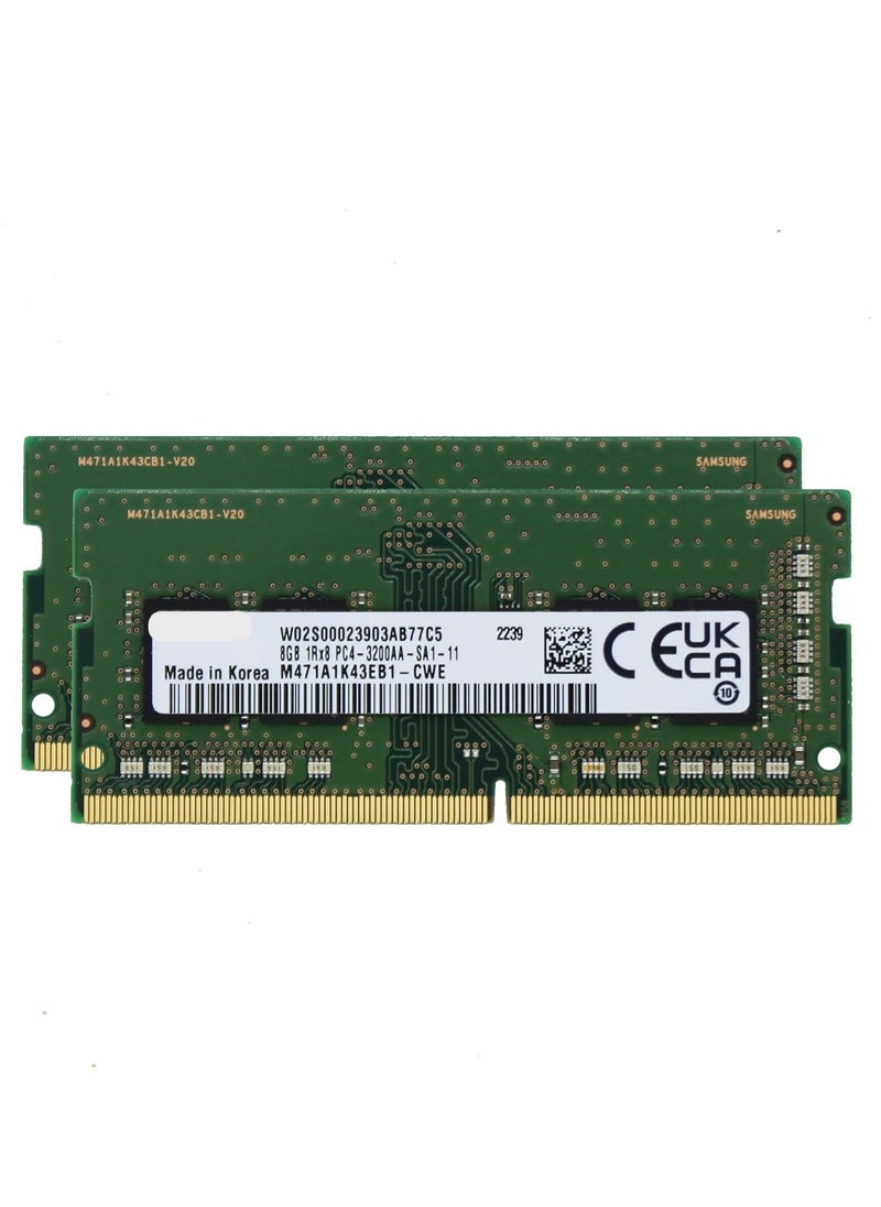 Generic Genuine 16GB DDR4 RAM 2x8GB 3200Mhz PC4-25600 SODIMM 1Rx8 CL22 1.2V Laptop Notebook RAM Upgrade M471A1K43EB1-CWE 