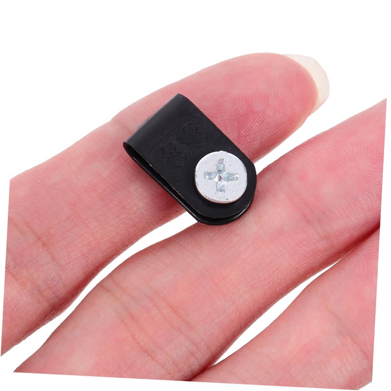 Black 100 Pcs Electrical Wire Clips Cable Cord Holders Wall Mountable For Management - Image 5