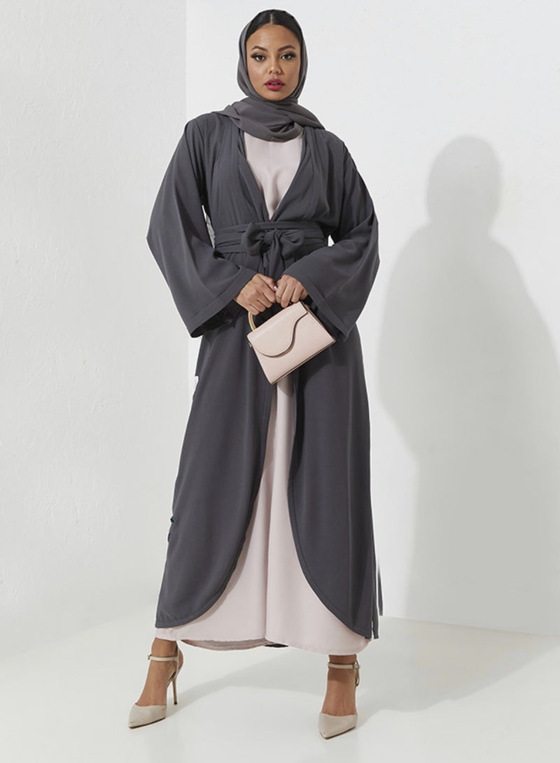 روزيت عباية عباية مطرزة بألوان متنوعة وأكمام واسعة - Image 2