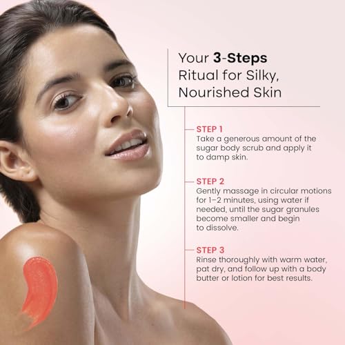 BRYAN  CANDY Bryan & Candy Cherry Blossom Sugar Body Scrub PH 5.5 For Tan Removal & Exfoliation|For Women & Men|Enriched with Macadamia and Argan oil|Removes Dirt & Dead Skin from Knees, Elbows & Ankles - 250g - Image 5