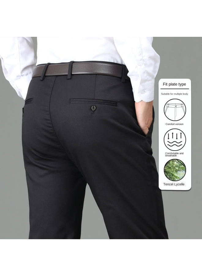 ROMON With Lyocell】classic Business Easy-care Men's Trousers Comfortable Dress Pants Men's Suit Pants Men's Casual Pants - Image 2