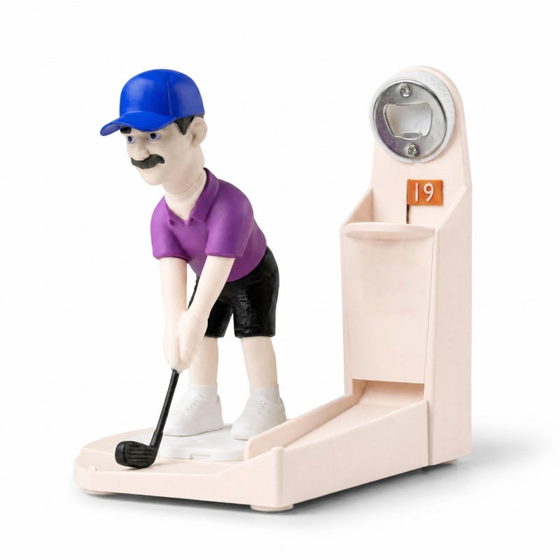 New Golf Bottle Opener - 3D Printed Stress Relief Toy - Golf Ball Opener - Skin Tone Face