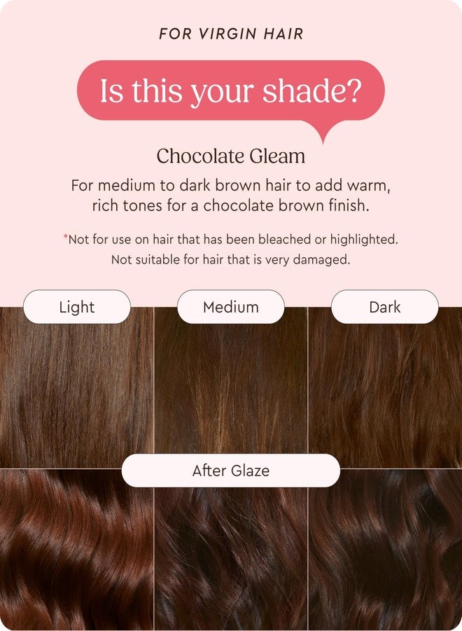 Glaze Supergloss Color Conditioning Gloss With Dispensing Pump - Hydrating Semi-Permanent Color Hair Gloss & Shine Boost - For Dark Brown Hair - 6.4 Fl Oz - Chocolate Gleam - Image 5