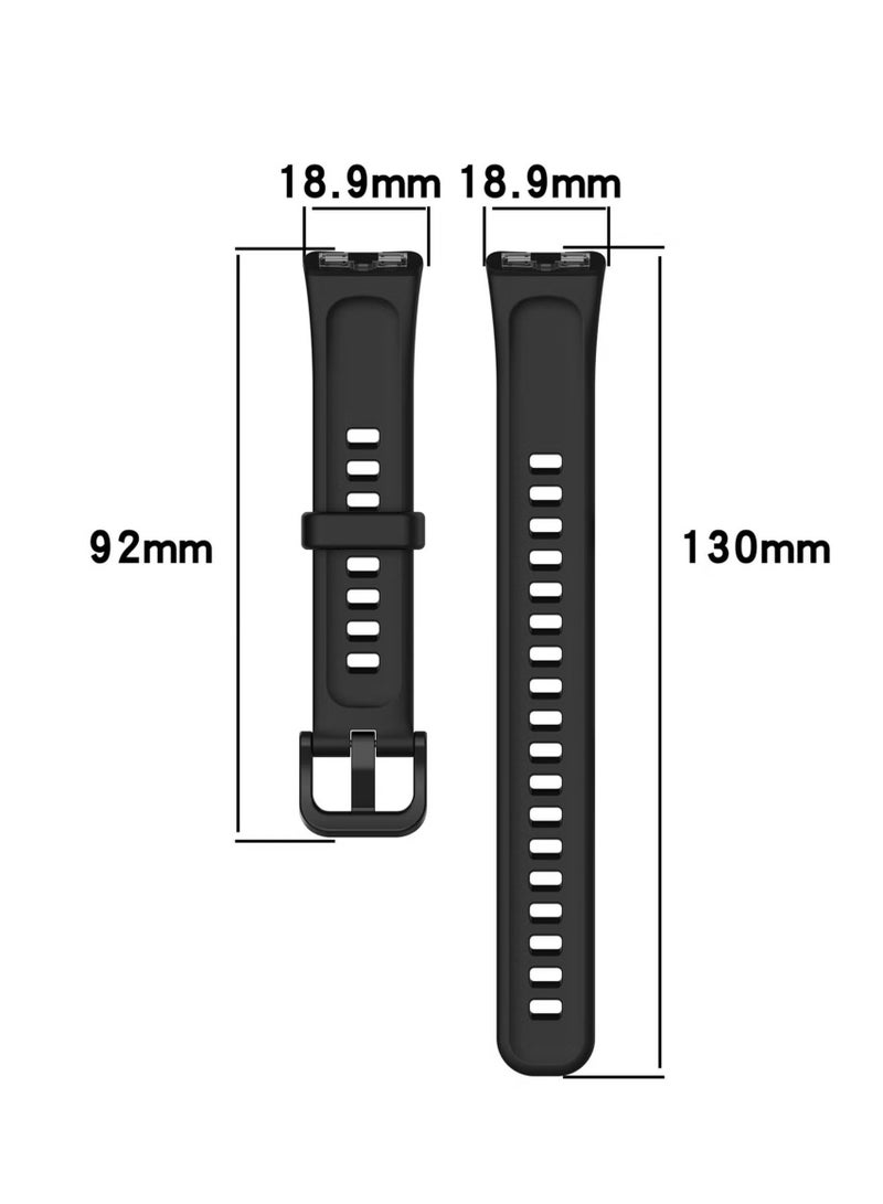 3PCS TUP Strap Suitable for Huawei Band 10/9/8 Sports Watchband Black White and Blue - Image 5