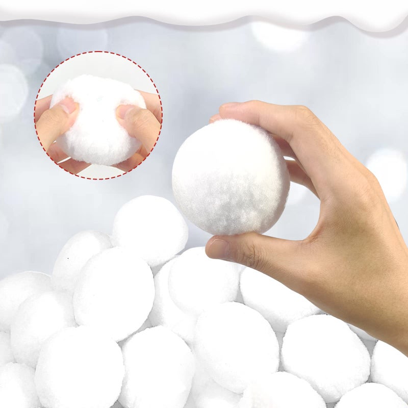 Climafusion 20 Pack Indoor Snowballs Fight Set Parent-Child Interaction Snowball Fights 3 Inch Christmas Winter Holiday Realistic Fake Snow Toys For Indoor And Outdoor Snow Fight Or Toss Game - Image 4
