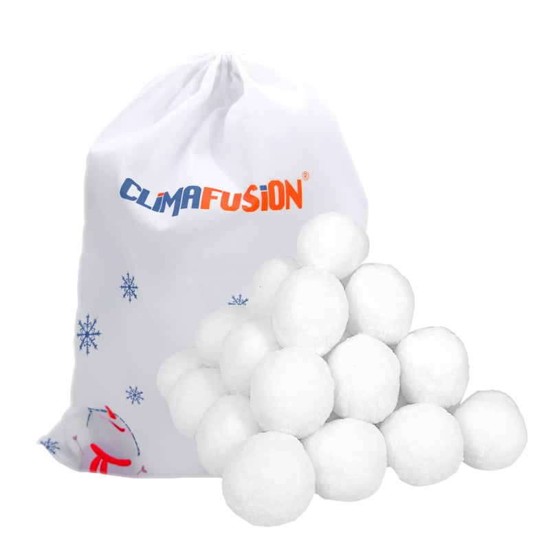 Climafusion 20 Pack Indoor Snowballs Fight Set Parent-Child Interaction Snowball Fights 3 Inch Christmas Winter Holiday Realistic Fake Snow Toys For Indoor And Outdoor Snow Fight Or Toss Game - Image 1