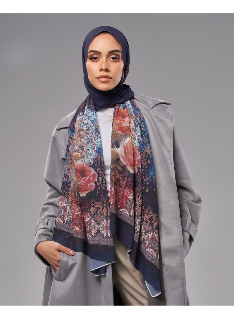 Lavezzi Printed Soft Chiffon Crepe Hijab Scarf for Women – Lightweight Long Muslim Headscarf (10) - Image 1