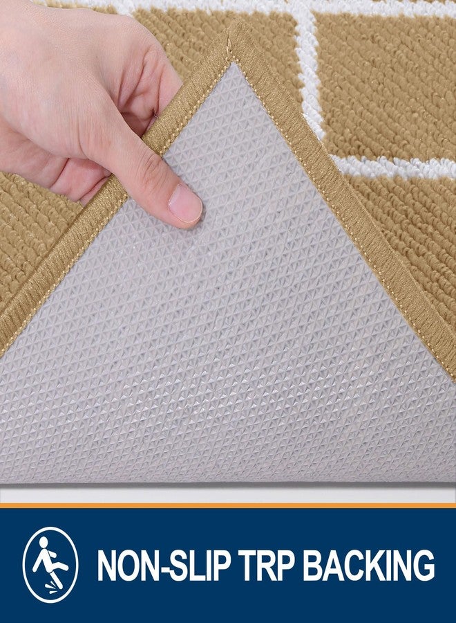 Finchitty Indoor Door Mat, Dirt Resistant and Absorbent, Low-Profile, Non-Slip, Washable Inside Floor Mats for Front Door, Back, and Entrance, 32" x 20", Beige - Image 3