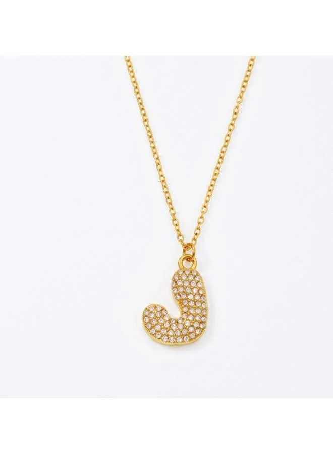 Rovaux Letter J Bubble Initial Necklace