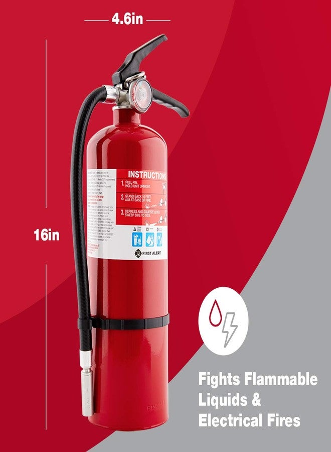 First Alert Fire Extinguisher for Home & Commercial Use, Heavy Duty Rechargeable Compliance Unit, UL RATED 2-A:10-B:C, HOME2PRO, Red, 1-Pack - Image 5