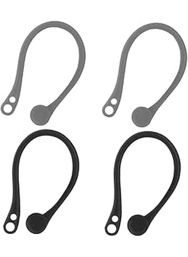 Anti Slip Silicone Ear Hooks For Running Earbuds Grey Pair - Image 1