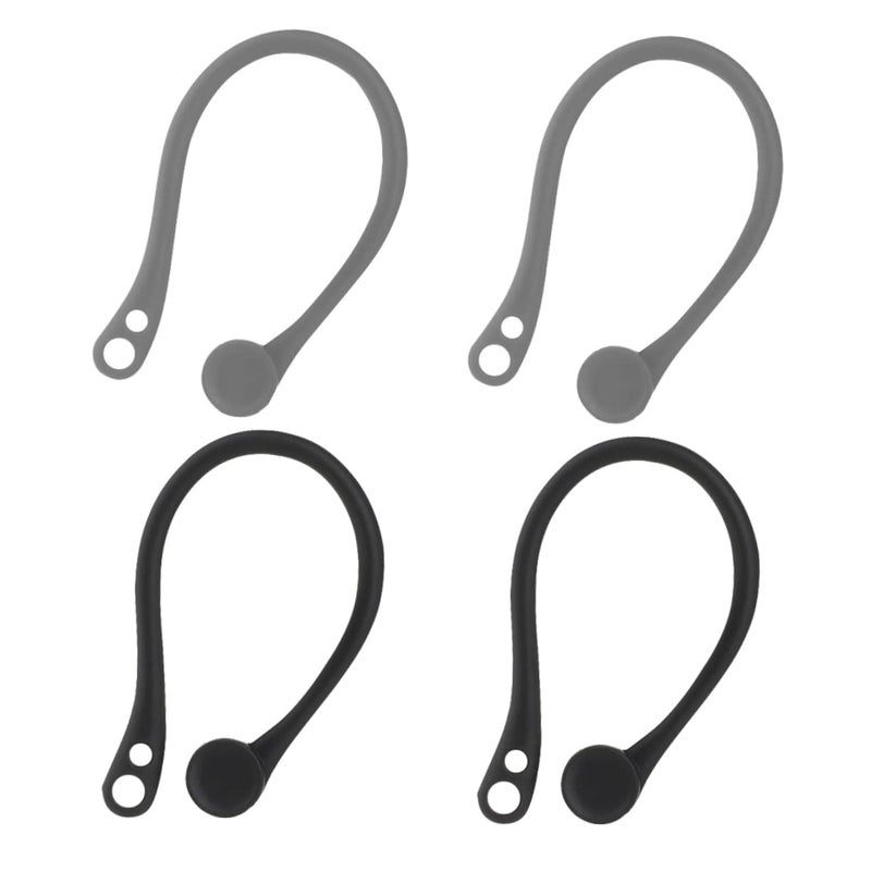 Anti Slip Silicone Ear Hooks For Running Earbuds Grey Pair - Image 2