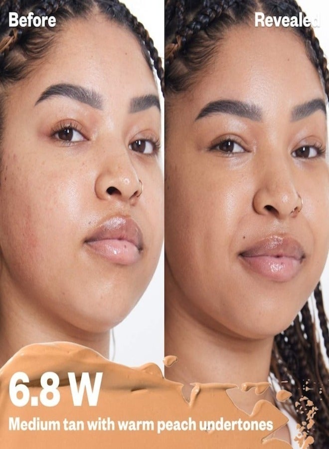 كوساس ريفيلر كريمي فائق الإشراق مع الكافيين وحمض الهيالورونيك، درجة اللون 6.8 - بني مع درجات لون الخوخ الدافئة 5 جم - تغطية متوسطة إلى كاملة - Image 2