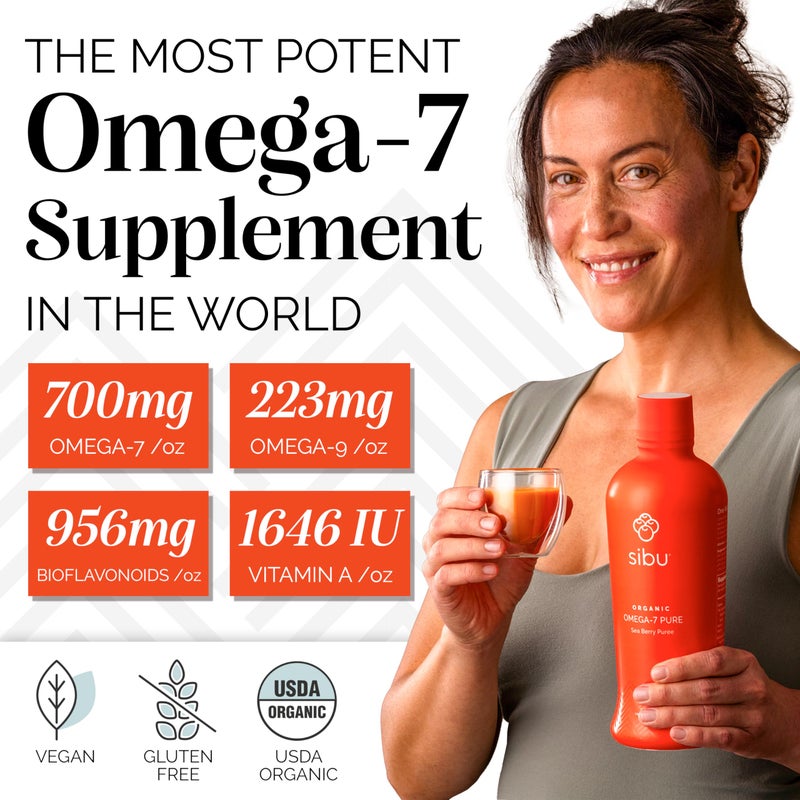 sibu Omega 7 Pure, 100% Pure Sea Buckthorn Juice (32 oz), USDA Organic – Boosts Immune System, Supports Cardiovascular Health, Amazing for Skin Hair and Nails - Image 3