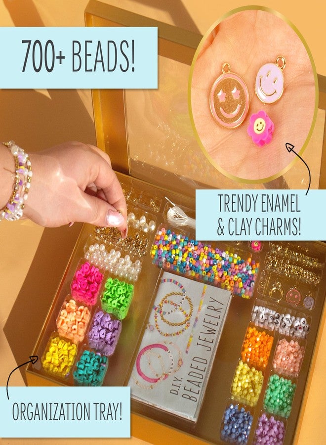 STMT DIY Beaded Jewelry Kit - Makes 15 Premium Pieces, Includes Bracelet Making Supplies, Letter Beads, Enameled Charms, Great Teen Girl Gifts - Image 3