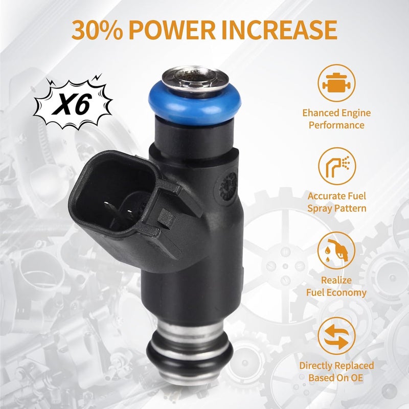 AISHAN 6PCS Fuel Injectors 4 Holes for Hyundai and Kia V6 Engines - Image 3