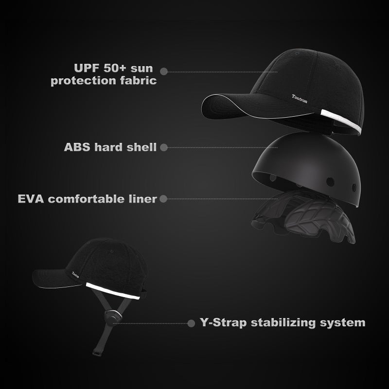Tontron Wasumer Watersports Cap Kayaking Bump CapSurfing Hat Low Profile Helmet Black Large - Image 3