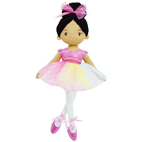 June Garden 16 Ballerina Princess Stella Stuffed Plush Soft Doll Pink Outfit Gift for Toddlers and Little Girls - Image 1