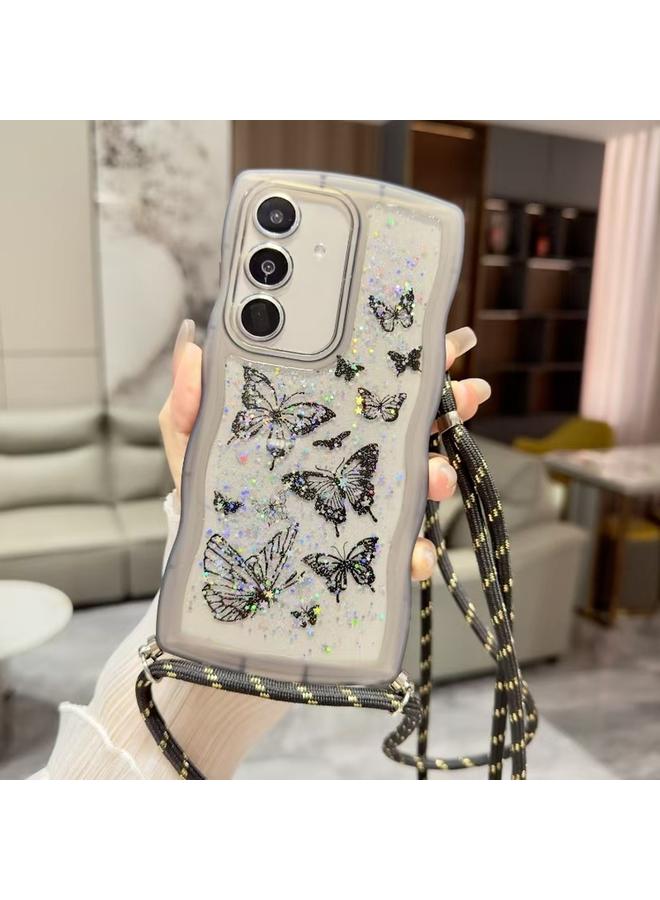 erorex Case For Samsung Galaxy S23 FE 5G Crossbody Wave Edge Butterfly TPU Phone Case - Image 1