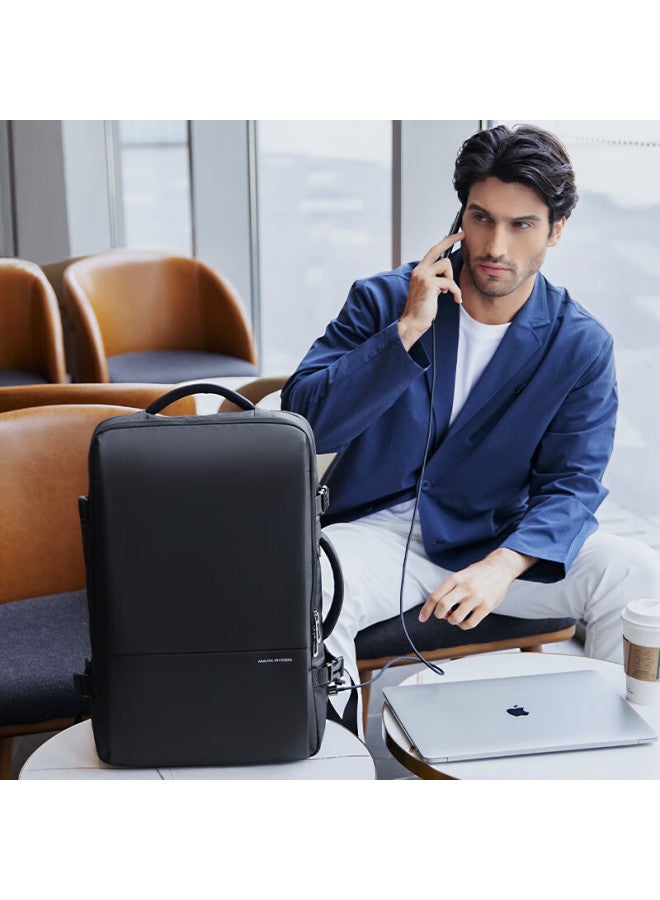 MARK RYDEN Marco Leiden Backpack, Business Commute Laptop Bag, Travel Expandable Mr9822 Elegant Black Expandable Model - Image 4